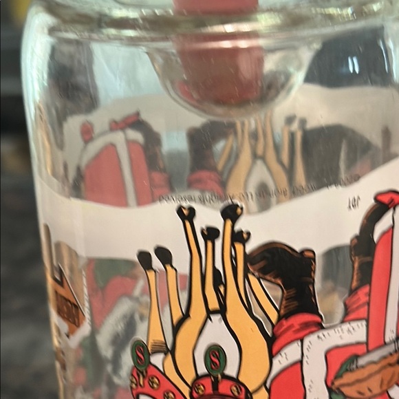 Vintage Sherwood Brands 2003 Christmas Festive Milk Juice Glass Cows & Reindeer - Picture 10 of 11